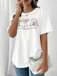 Women T-Shirts - [White] - View 6
