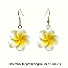 10/12/30pcs Handmade Hair Clips Accessories, Ombre White Daisy Flower DIY Jewelry Findings, Unscented Flat Back - White - View 7