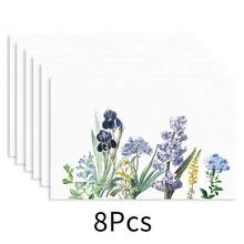 1pc Floral Print Linen Placemat, Breakfast Mat, Coffee Coaster, Bowl Pad, Kitchen Accessory, Easy To Clean Dining Mat, Suitable For Home, Restaurant, Dining Decor, Holiday Gift, Gift For Friends, Multi-Piece Set - Multicolor - View 36
