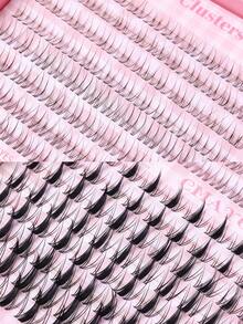 400pcs C-Curl Cartoon Style False Eyelashes, Pointed Cat Eye Shape, Natural Short Individual False Lashes, Soft & Fluffy. Suitable For Eyelash Extension And Makeup, Can Be Used With Other False Lashes. - C - View 5