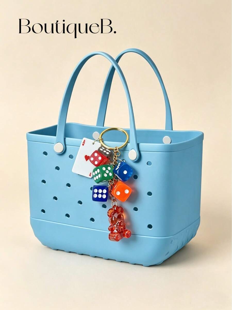 1PC Bag Charms,Beach Accessories For Women,Bag Chains,Purse Charms, Bag Charms For Handbags, Purse Keychain, Bag Accessories Charms, Cute Purse Charms For Handbags Designer,DIY Bag Accessories, Suitable For Decorating Bogg Bags,Handbags Accessories,Suitable For Summer Beach Travel Bag Decoration - Multicolor - View 1