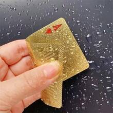 55张塑料扑克牌——圣诞节、万圣节、感恩节礼物和游戏之夜的理想之选。时尚耐用,完美的假日旅行礼物。 - 金色 - 查看 3