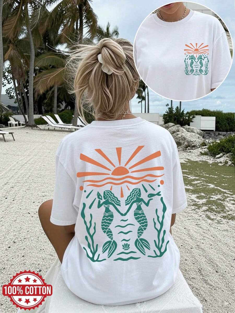 Women T-Shirts - [White] - View 1