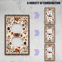 Bohemian Style Retro Carpet Pattern Light Switch Cover - Home, Bedroom, Kitchen Decorative Wall Plate - Multicolor - View 2