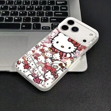 Funda para teléfono Sanrio, estilo dulce japonés de Hello Kitty, diseño de alta calidad, adecuada para iPhone 17 Pro, 12 Pro, 14 Pro Max, 16 Pro Max, IP17, 16 Plus, 15 Pro Max, IP16, 14 Plus, 15 Pro, IP14, 13 Pro Max, 17 Air, 12 y 11. Bonita funda protectora de dibujos animados para chicas, carcasa a prueba de caídas. - Blanco - Ver 1