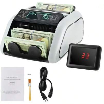 Contador de dinero de 1000 piezas/min con funciones de detector de billetes por/MG/IR/DD para negocios, caja registradora, tienda bancaria