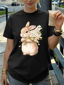 Women T-Shirts - Black - View 1