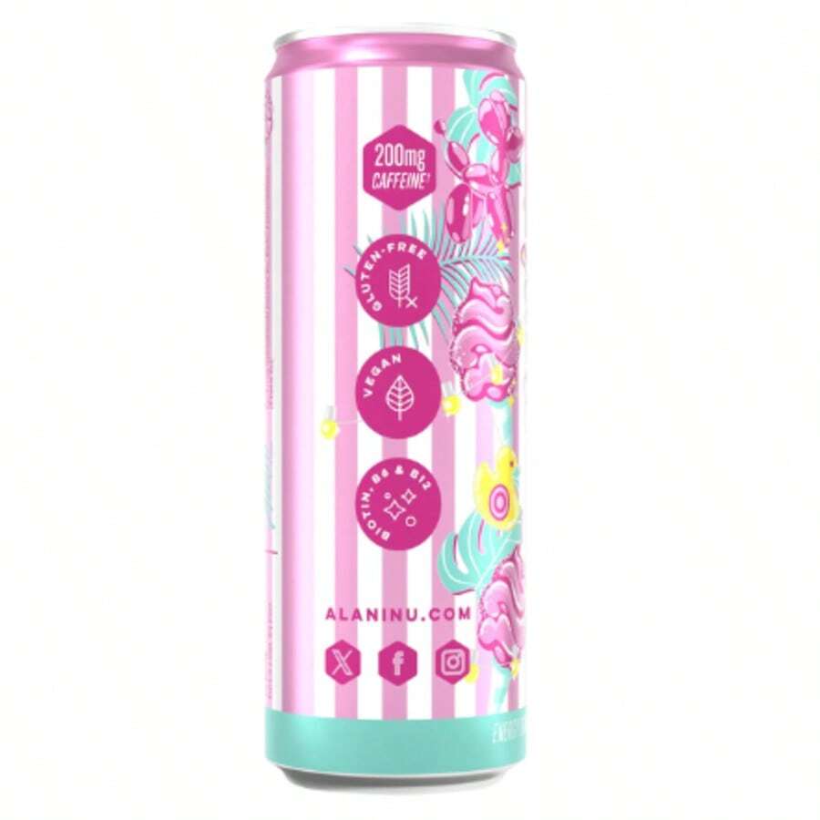 Alani Nu Cotton Candy Energy Drink 12 Oz Can Sweet Flavor Low Calorie Refreshing Energy Beverage - Cotton Candy - View 1