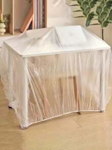 Transparent Plastic Dust Cover, Suitable For Furniture And Appliances (Sofa, Air Conditioner, TV, Refrigerator), Elastic Edge Dust Cover, Cleaning Accessory, Suitable For Home, Dorm, Office, Patio, Balcony Long-Term Use - Multicolor - View 4