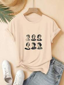 Women T-Shirts - [White] - View 6