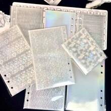 A5/A6/A7/A8 Size Transparent Matte Loose Leaf Inner Pages, Sticker Books, Sticker Backings, Stamp Albums, Cultural Stamp Pages, Ink Pad Refill Pages, 3D Sticker Book Sticker Boards, Sticker Book Making, Book Covers, Office Supplies 10pcs Matte Sleeves (Random Styles) - Clear - View 11