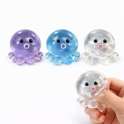 Octopus Squeeze Toy, Stress Relief Sensory Toy, Cute Marine Animal Desktop Decor, Novelty Gift