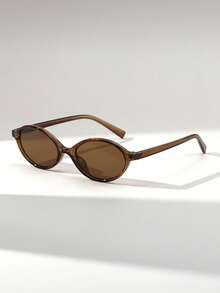 1 Pair Women's Oval Small Frame Retro Versatile Street Style Runway Campus Fashion Glasses - Multicolor - View 10