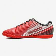 Umbro Men's Futsal Fire Indoor Court Comfort Original Shoes - 紅黑 - 查看 3