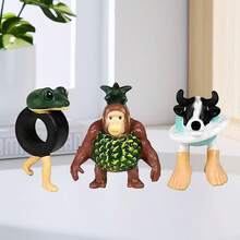 Bộ tượng gỗ Shanhaijing 24 món, kích thước 3.5-5.5cm, mô hình thu nhỏ sưu tầm. - Nhiều màu - Xem 4