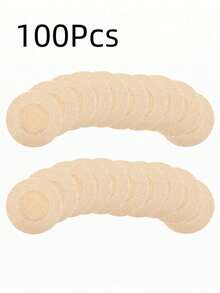 100pcs/Pack Disposable Nipple Covers, Seamless Self-Adhesive Invisible Bra Pasties, Women's Intimate Accessories, One-Time Use Party/Evening Dress Nipple Covers - Apricot - View 6