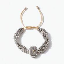 1 chiếc vòng tay đồng bện nhiều lớp sang trọng phong cách Bohemian Ocean, khắc 26 chữ cái theo yêu cầu, phù hợp cho hẹn hò hàng ngày, ngày Valentine, tiệc tùng, ngày lễ, kỳ nghỉ hè ở bãi biển, có thể điều chỉnh kích thước. - Vòng đeo tay - Xem 14