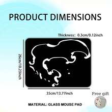 Large Size Nano-Etched Glass Gaming Mouse Pad, Smooth Glass Surface, High Precision, Fast Tracking, Scratch-Resistant, Ideal Gift For Holidays - Thickness: 0.3cm/0.12inch - View 14