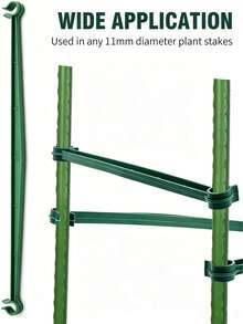 40pcs Garden Support Pole Connectors, Plastic Clips: 2 Clips/11mm, Plant Support Rod Accessories, Plastic Clips For Fixing Plant Trellises, Suitable For Climbing Plants, Tomato Supports, Vegetables (Poles Not Included, Clip Diameter: 11mm) - Multiple Styles - View 8