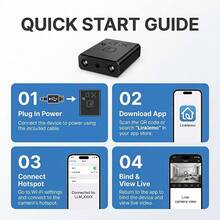 1 pieza Mini cámara, grabación 480P, visión nocturna automática, almacenamiento en tarjeta de memoria con cobertura en bucle, diseño compacto, fácil de operar y conectar y usar, adecuada para diversos entornos del hogar y la oficina - Negro - Ver 3