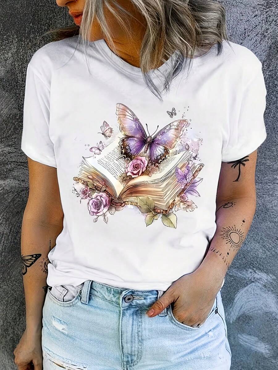Women T-Shirts - [White] - View 1