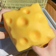 Juguete antiestrés de queso amarillo gigante de crecimiento lento, suave para apretar, decoración creativa de comida para fiesta y regalo de cumpleaños, 7-5cm - A - Ver 2