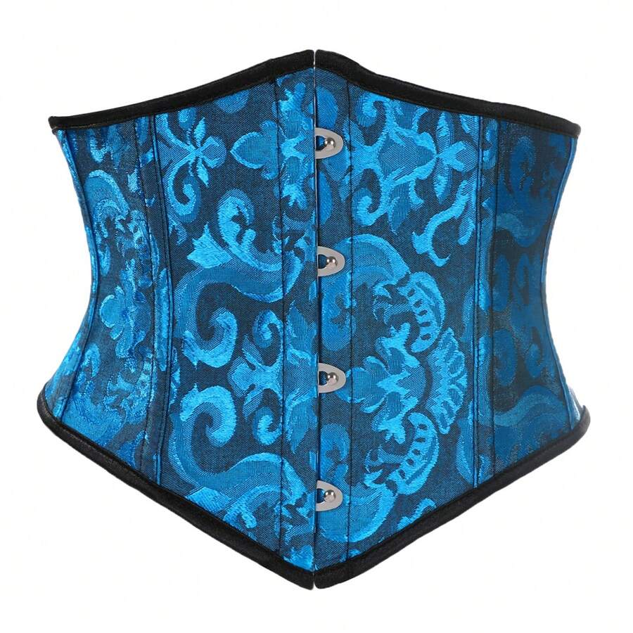 1pc Women's Retro Palace-Style Corset, Waist Cincher Bustier, Can Be Paired With Skirts, Shirts, Dresses For Parties, Halloween, Festivals - Dark Blue - View 1