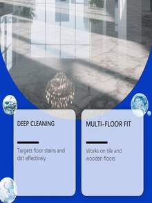 jakehoe Effervescent Floor Cleaning Tablets, Quick Drying Easy To Use Stain Removal Dust Removal Odor Elimination Multi-Surface Floor Cleaning Tablets Suitable For Home Kitchen Bathroom Living Room Bedroom Office Tile Wood Marble Linoleum Floors - Powdery - View 5