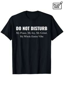 Camiseta de hombre, camiseta negra divertida y moderna, con eslogan estampado, manga corta de verano, camiseta para todas las estaciones, estampado de letras, peso pesado 200g, adecuada para fiestas, citas y entornos de oficina, camiseta con humor, TALLA GRANDE - Negro - Ver 10