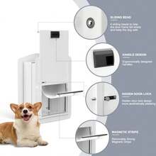 Double-Flap Pet Door For Wall And Door, With Closing Panel And Lock, Dog Door And Cat Door, Adjustable Passage, Suitable For Pets Up - one-size - View 2