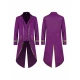 Purple Swallowtail Coat With Gold Trim