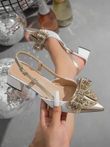 Giày sandal trắng thanh lịch có quai buộc cổ chân, giày cao gót trắng sang trọng, giày mũi nhọn đính đá, giày cao gót đế dày thời trang, giày cao gót vàng lấp lánh, sandal bít mũi thoải mái, phù hợp cho đi chơi hàng ngày, hẹn hò, dự tiệc, đám cưới, phối cùng váy, giày cao gót tốt nghiệp / giày cao gót đế dày màu trắng / sandal vàng / giày dự tiệc mùa hè / giày đế thấp màu trắng, giày đế thấp - trắng - Xem 11