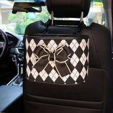 Car Seat Organizer Bag, High Capacity Storage Bag For Wallet, Phone, Car Console, Pet Trash Can, Seat Back Hanging Storage Bucket, Multi-Purpose Storage Box - Rhombus Pattern - Seat Back Storage Bucket [No Pattern], Brown Rhombus - Seat Back Storage Bucket, Red Bow Rhombus Pattern - Seat Back Storage Bucket, Black Heart Rhombus Pattern - Seat Back Storage Bucket - Multiple Styles - View 13
