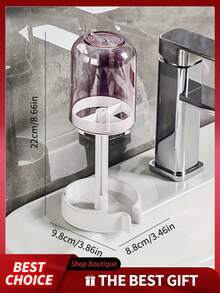 2-In-1 Transparent Toothbrush Holder Set, Bathroom Toothbrush Holder (Toothbrush Holder + Cup) - Waterproof, Space-Saving Storage Rack And Cosmetic Organizer. Perfect For Sink, Vanity And Countertop Organization. Essential For Travel - Multicolor - View 7