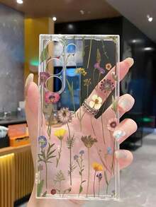 1 Piece Soft Phone Case With Artistic Floral Pattern, Compatible With Huawei Honor, Compatible With Redmi, Compatible With Galaxy A04e/12/A13/A14/A34/A50/A52/A53/A54/S21/S22/S23/S24/S25/S25Ultra/S25FE/S26/S26 PLUS/S26 ULTRA/S26 EDGE, 6A/7A/8A, 12T/13T/15T/15T Pro, International Version, Not The Domestic Version - 透明 7 - 查看 6