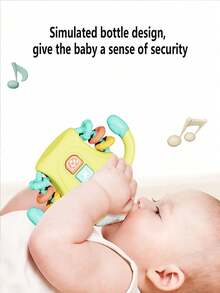 1 buah Mainan Gigitan Bayi, Mainan Edukatif Pembelajaran Dini dengan Cahaya dan Musik, Mainan Penenang Emosi Bayi, Mainan Kerincingan untuk Bayi Baru Lahir - MultiWarna - View 6