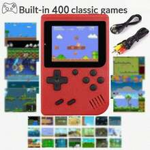 YIYI 1pc Macaron Mini 400-In-1 Handheld Game Console, Portable Retro Classic Game Machine With 400 Games, Retro Game Player, Equipped With 1020 MAh Battery, Unisex (1 Player/2 Players) - Multicolor - View 3