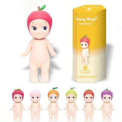 2/1pc Cute Angel Series Blind Box Collectible Animal & Fruit Figurines, Desktop Decor