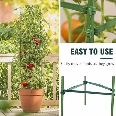 40 chiếc đầu nối cọc đỡ cây trồng trong vườn, kẹp nhựa: 2 kẹp/11mm, phụ kiện cọc đỡ cây, kẹp nhựa dùng để cố định giàn leo, thích hợp cho cây leo, giá đỡ cà chua, rau củ (Không bao gồm cọc, đường kính kẹp: 11mm)