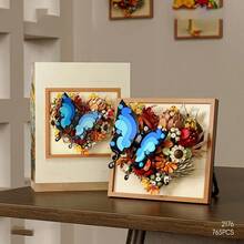 1 Set Sunflower & Butterfly Building Blocks, DIY Flower Bouquet Photo Frame, Decorative Building Blocks - Multicolor - View 4