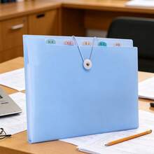 1 Solid Color Multi-Layer A4 File Bag With Transparent Inner Pages For Paper And Document Management, Large Capacity Storage Book, Back To School Season, School Supplies - Sets - View 8