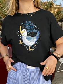 Women T-Shirts - Black - View 1