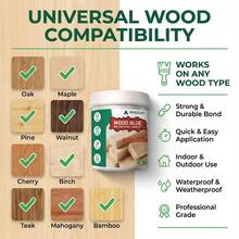 WHILELIFE Waterproof Wood Glue, Professional High-Strength Fast-Drying Wood Adhesive, Suitable For All Wood Types (Pine, Oak, Bamboo, Hardwood, Softwood), Indoor And Outdoor Weather-Resistant Wood Glue, For Furniture Repair, DIY Crafts, Woodworking Projects. - Wood Adhesive - View 6