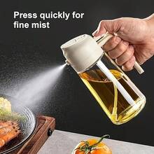 16oz Oil Mister - 15.89oz Glass Olive Oil Spray Bottle, A Dual-Function Glass Oil Sprayer And Dispenser, Suitable For Cooking Oil Sprayer For Salad And Kitchen Cooking - A - View 6