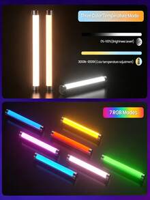 Rechargeable LED Neck Light With RGB Effects, Soft Lighting For Live Streaming And Selfie Photography, RGB LED Handheld Light For Selfie, Live Streaming, Video Shooting, Outdoor Night Scenes And Ambient Lighting - Type a - View 6