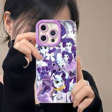 Collage con temática de ponis morados y blancos de Rarity.funda de teléfono Fundas compatibles con ,Apple,VIVO,OPPO,,, y Honor.Fabricadas en silicona TPU,ofrecen protección contra golpes y caídas. - Blanco - Ver 6