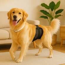 Male Dog Physiological Pants, Breathable Home & Outdoor Anti-Leakage Anti-Harassment Net Fabric Adjustable Polite Pet Training Pants - Black - View 6