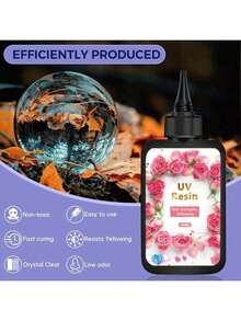 [100g/200g/300g/400g] UV Resin Glue, Crystal Clear UV Curing Agent, No Mixing Required, Suitable For DIY Jewelry Making, Necklaces, Pendants, Earrings, Keychains And Decorative Crafts - Multicolor - View 6