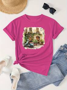 Women T-Shirts - [White] - View 8