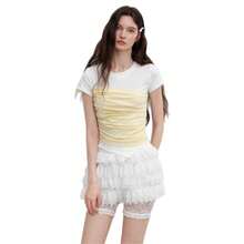 Nueva Falda Corta Blanca Elegante de Estilo Francés para Primavera y Otoño con Bordado Francés - Negro - Ver 6